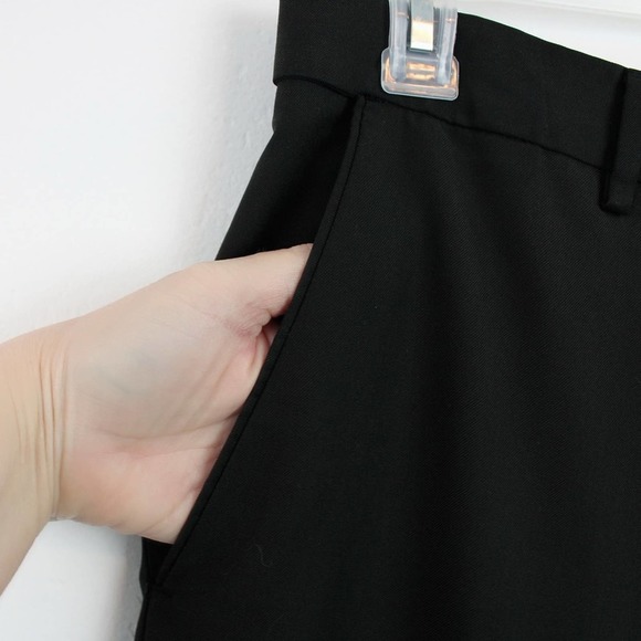 Men’s Croft & Barrow Black Slacks Career Dress Pants, Size 36 x 28, Flat Front - Picture 9 of 11